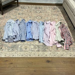 10 mens button down dress shirts 15 1/2 32/33